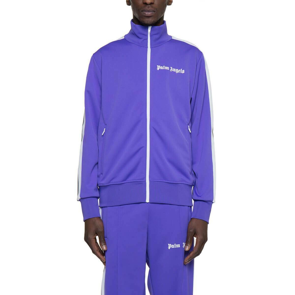 FELPA PALM ANGELS LOGO UOMO VIOLA