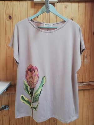 For the Love of Proteas. Painted Blouse