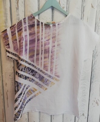 Hand Painted Linen Blouse