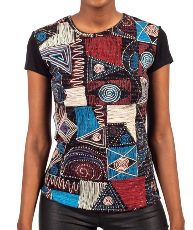 Elegant, Afro Politan T-shirt Top