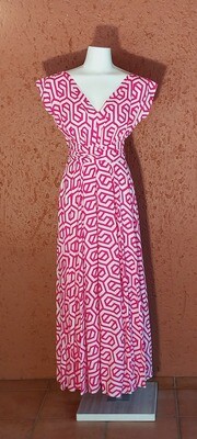 Soft Pink and White, Wrap Dress