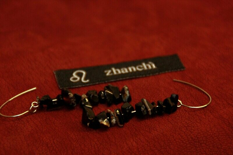 Ohrringe schwarzer Achat