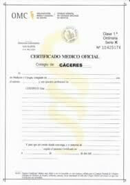 Certificado médico oficial