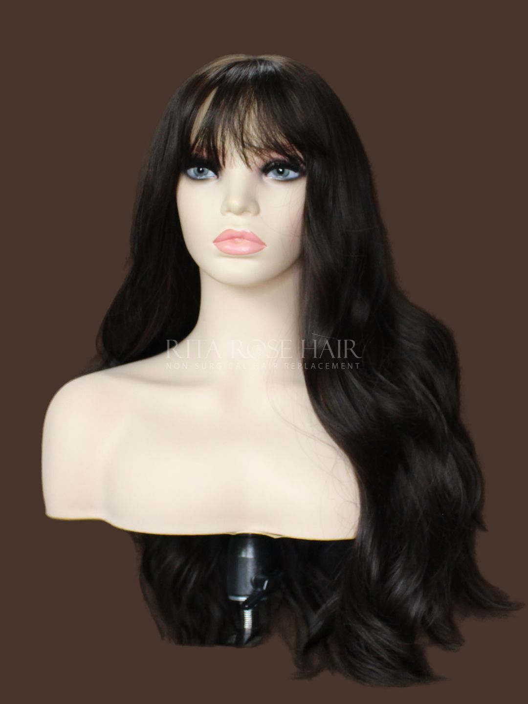 Elegant Long Curly Dark Brown Wig Elegant Long Curly Dark Brown Wig