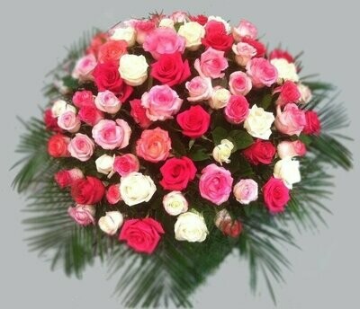 Panier Roses Multicolores - Délicat