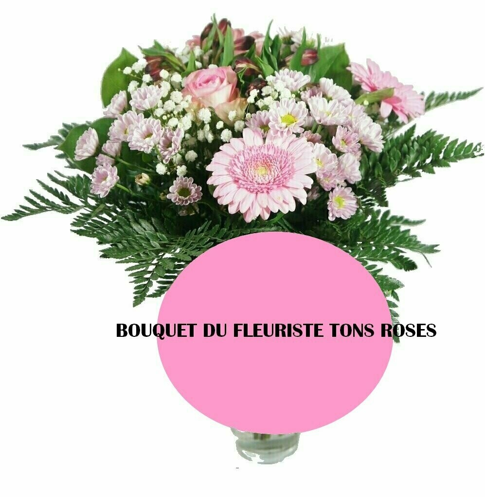 Le Bouquet Surprise du Fleuriste Tons Roses