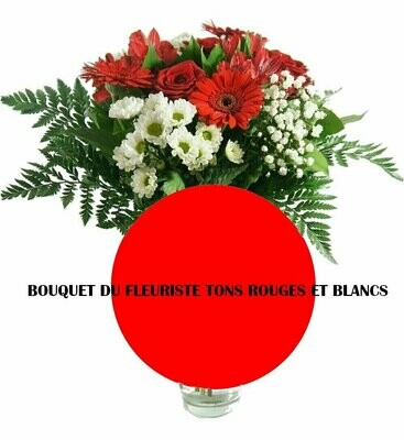 Le Bouquet Surprise du Fleuriste Rouge/Blanc