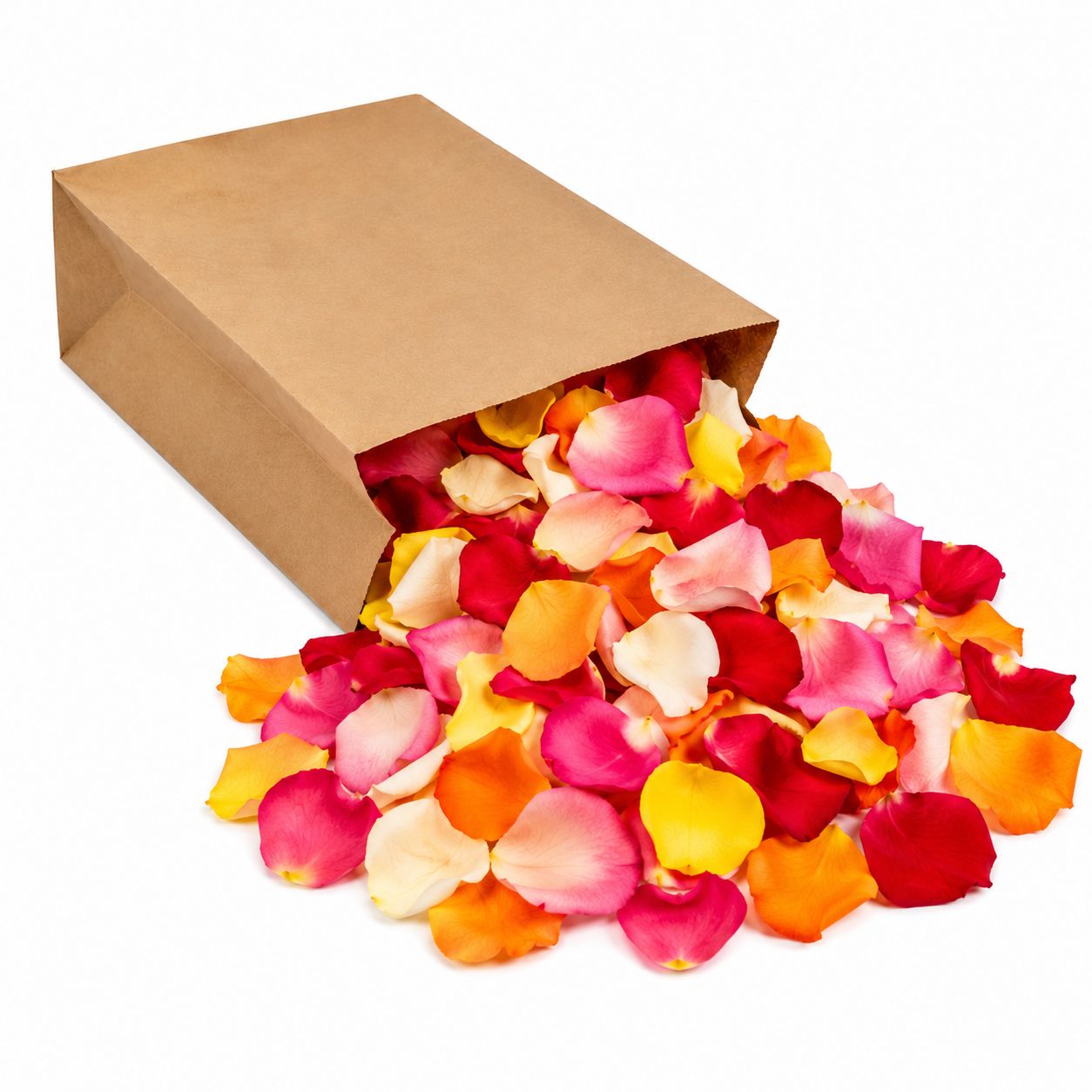 Corbeille Pétales de roses multicolores Corbeille Pétales de roses multicolores