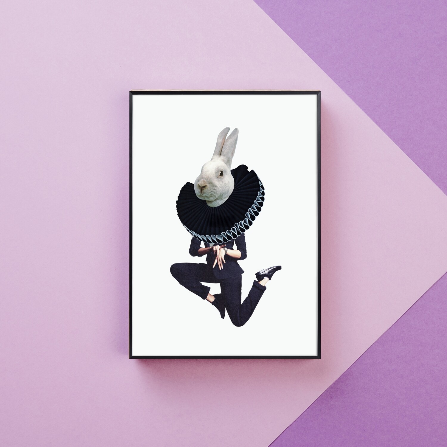 white rabbit | original handmade collage