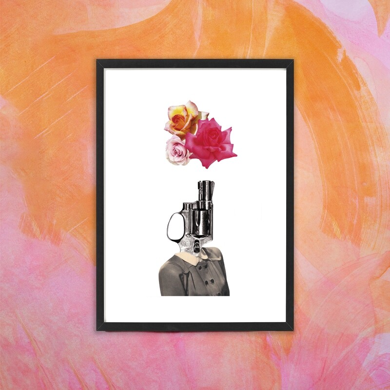 Make art not war | original handmade collage