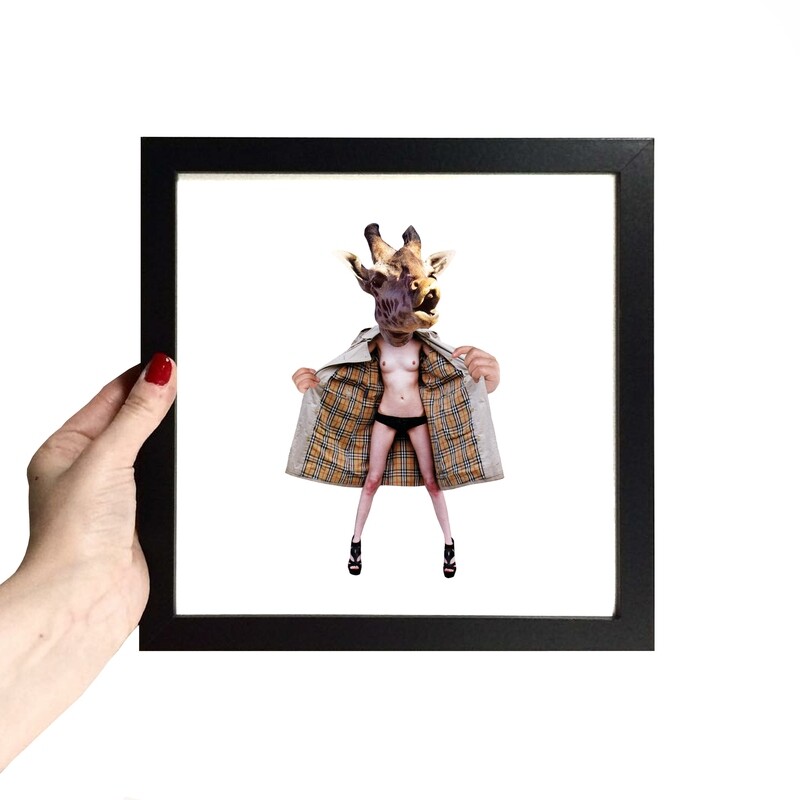 Sexy giraffe | original handmade collage