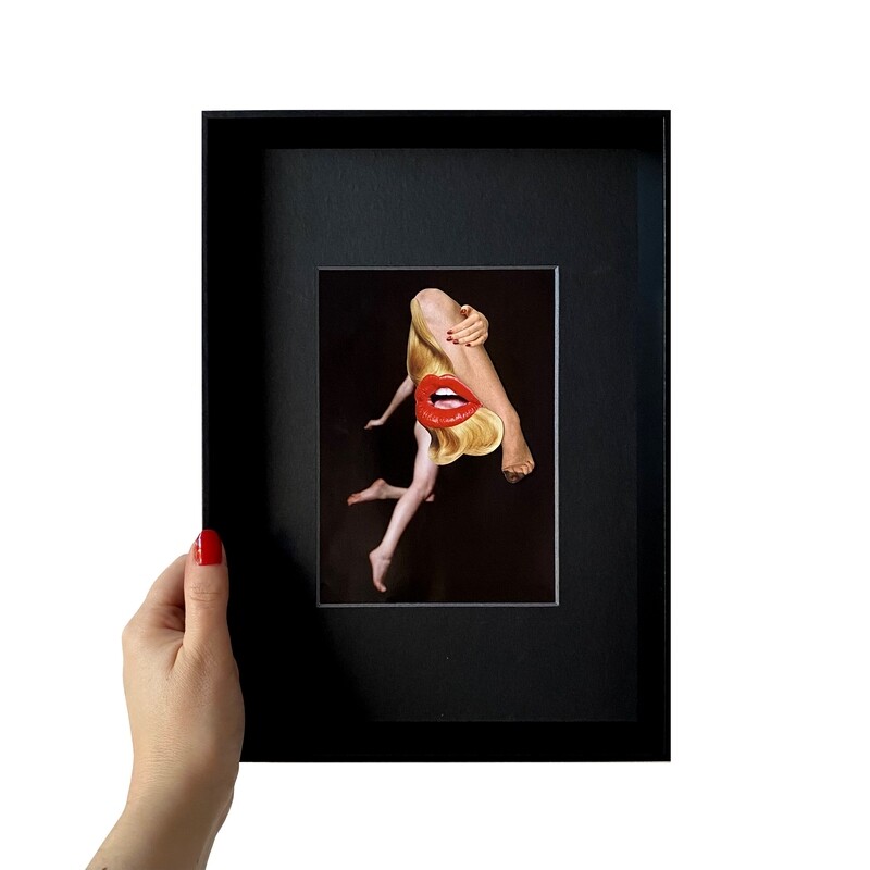 Hot lips | original handmade collage