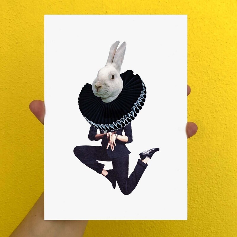 White rabbit - I&#39;m late | print | A5