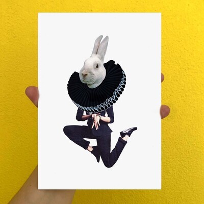 White rabbit - I'm late | print | A5