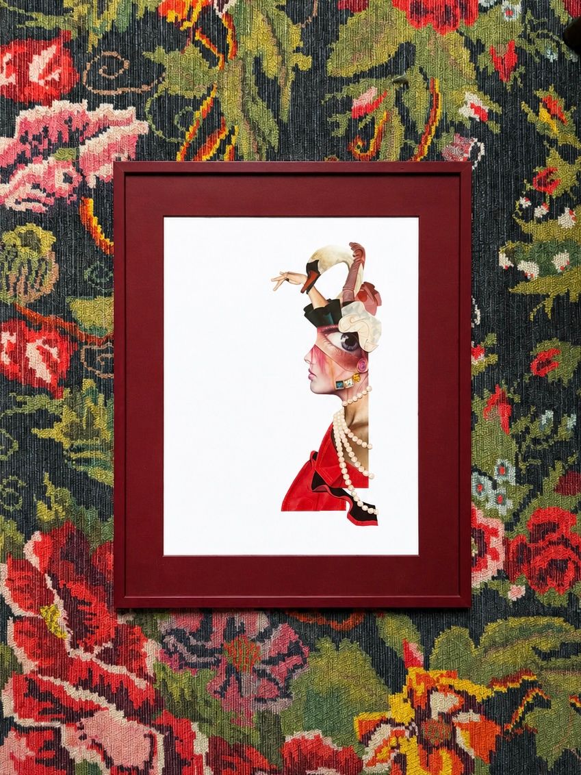 Mata Hari, identiteit in lagen | original handmade collage