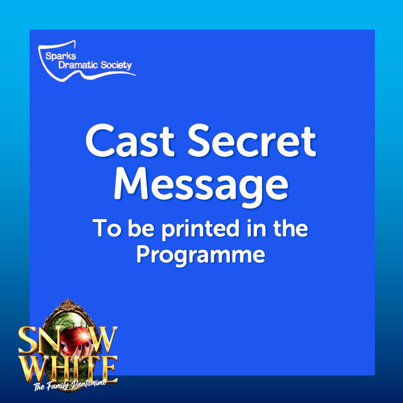 SDS - Snow White - SECRET MESSAGE (Programme)