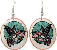 NW NATIVE HUMMINGBIRD EARRINGS Y-58