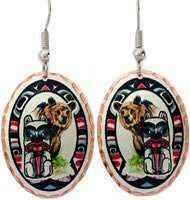 NORTHWEST NATIVE BEAR TOTEM EARRINGS Y-56