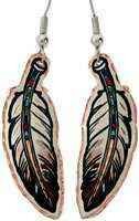 COPPER EAGLE FEATHER EARRINGS Y-02
