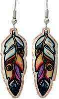 COLORFUL FEATHER EARRINGS BY LYNN BEAN Y-10