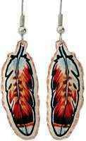 RED TAILED HAWK FEATHER EARRINGS Y-11
