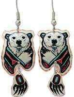 POLAR BEAR DANGLE EARRINGS YM-57