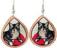 LYING CAT HANDMADE EARRINGS Y-37