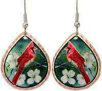 COLORFUL CARDINAL EARRINGS Y-31