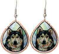 GRAY WOLF EARRINGS Y-34