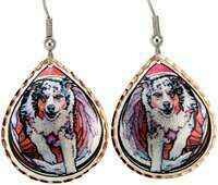 DOG JEWELRY AUSTRALIAN SHEPHERD EARRINGS LG-06