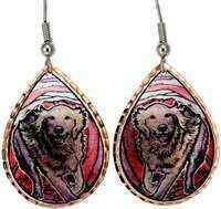 LYNN BEAN DESIGNED GOLDEN RETRIEVER EARRINGS LG-02