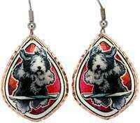 OLD ENGLISH SHEEPDOG EARRINGS LG-05