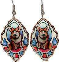 DOG JEWELRY BY LYNN BEAN WELSH CORGIS EARRINGS LG-08
