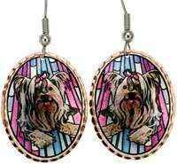 BEAUTIFUL DOG JEWELRY YORKSHIRE TERRIER EARRINGS LG-01