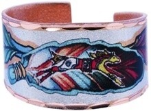 COLORFUL PAINTED PONIES FEATHER ART RINGS RY-23