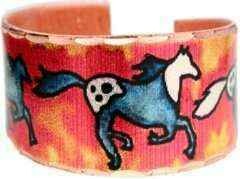 PETROGLYPH HORSE COPPER RINGS RBN-35