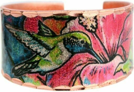 HUMMINGBIRD HIBISCUS COPPER RINGS RBN-27