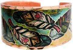 COLORFUL FEATHER COPPER RINGS RBN-08