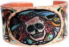 COLORFUL DAY OF THE DEAD COPPER RINGS RBN-144