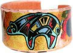 NATIVE FETISH BEAR COPPER RINGS RBN-03