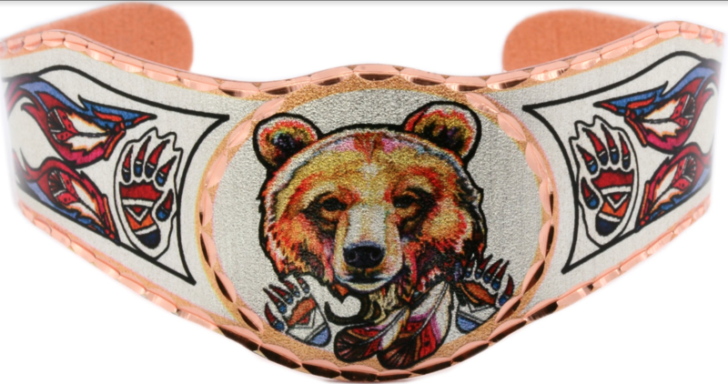 NATIVE INDIAN BEAR AND BEAR PAWS BRACELET BN-83