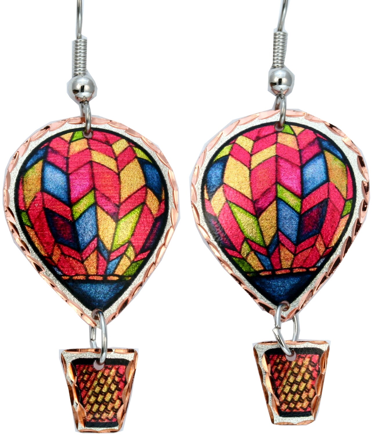 HOT AIR BALLOON DANGLE EARRINGS LDM-141