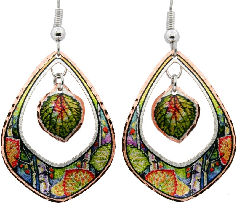 DANGLE ASPEN LEAVES EARRINGS LDM-270