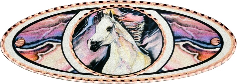 COLORFUL LIGHTNING HORSE ARTWORK HAIR CLIP HY-28