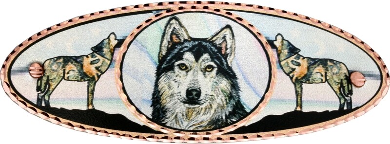 WOLVES WATERCOLOR ART JEWELRY HAIR CLIP HY-34