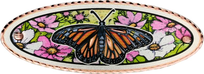 BEAUTIFUL BUTTERFLY AND FLOWERS ARTWORK HAIR CLIP HY-45