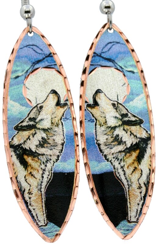 HOWLING WOLF EARRINGS LD-293