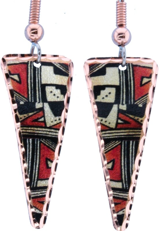 TRIANGLE NATIVE PUEBLO EARRINGS LD-317