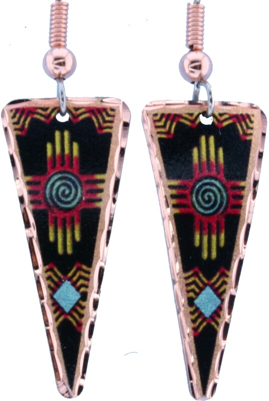 TRIANGLE NATIVE ZIA EARRINGS LD-321