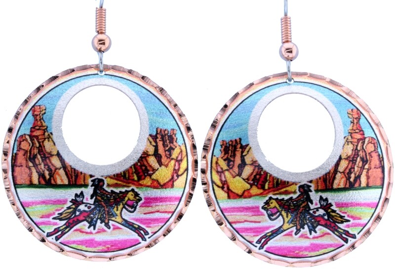NATIVE INDIAN WARRIOR EARRINGS LD-296